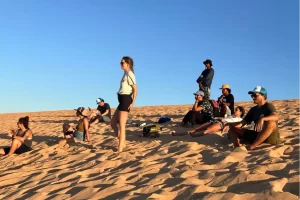 Kiteboarding near Taroa sand dunes, Punta Gallinas