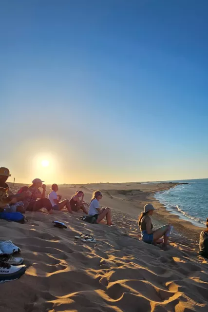: Sunset kiteboarding in Dunas de Taroa